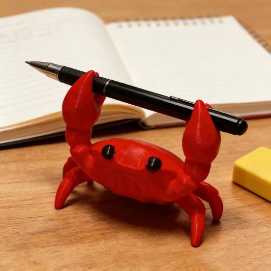 Подставка для ручек в виде краба, милый 3D органайзер для стола для ручек, карандашей, очков, декоративный подарок для детей, взрослых, школьные и офисные принадлежности
