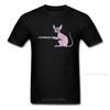 Creative Design Sphynx Swordsman Black T-shirt Canadian Hairless Cat Print Cartoon Tops Men Short Sleeve Fun Tee Shirt