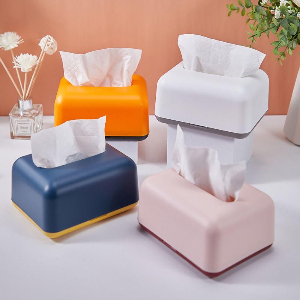Large Storage Napkin Holder Plastic Car Tissue Box New Paper Towel Box