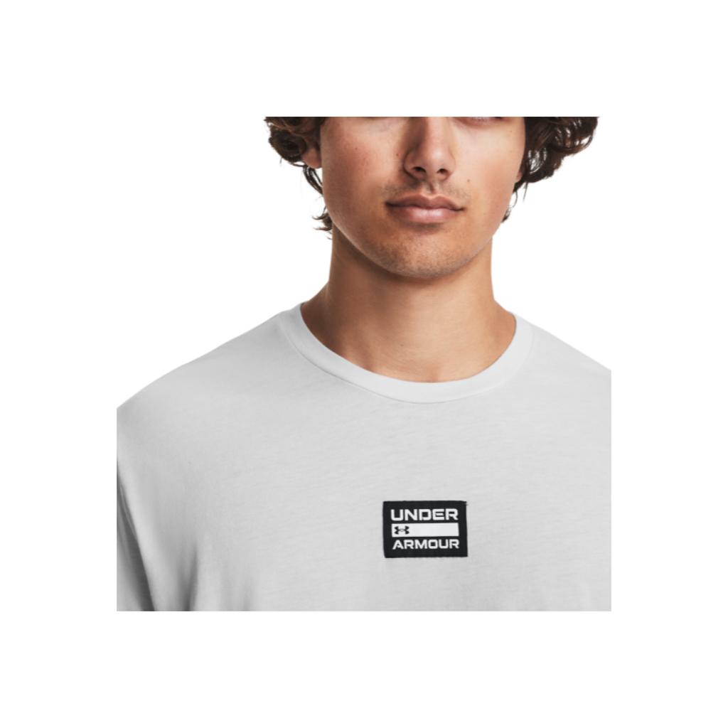 Under Armour Футболка с коротким рукавом и принтом в виде букв, мужская, серая, 1379552-014