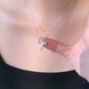 Серебряное ожерелье-перо S925 с подвеской из муассанита, простая, элегантная, легкая, цепочка на ключицы