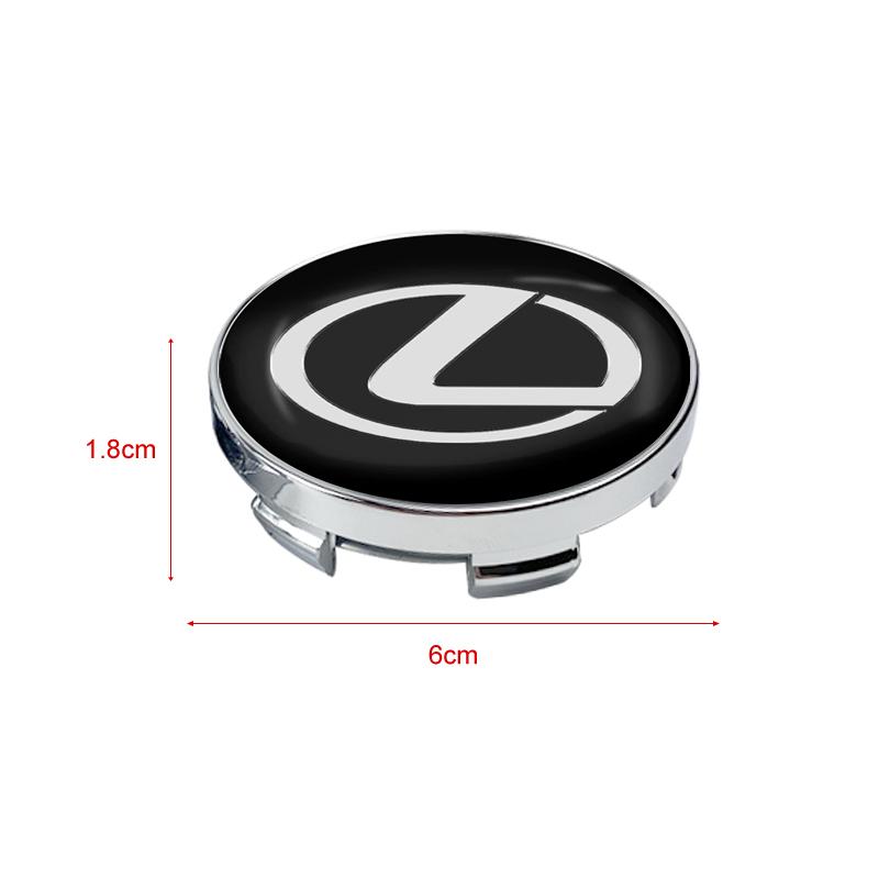 2026 Hot Interior Stickers 4Pc 56/60mm Car Wheel Center Hub Caps Cover Decor Sticker Auto Accessories For Lexus CT200H ES250 ES3