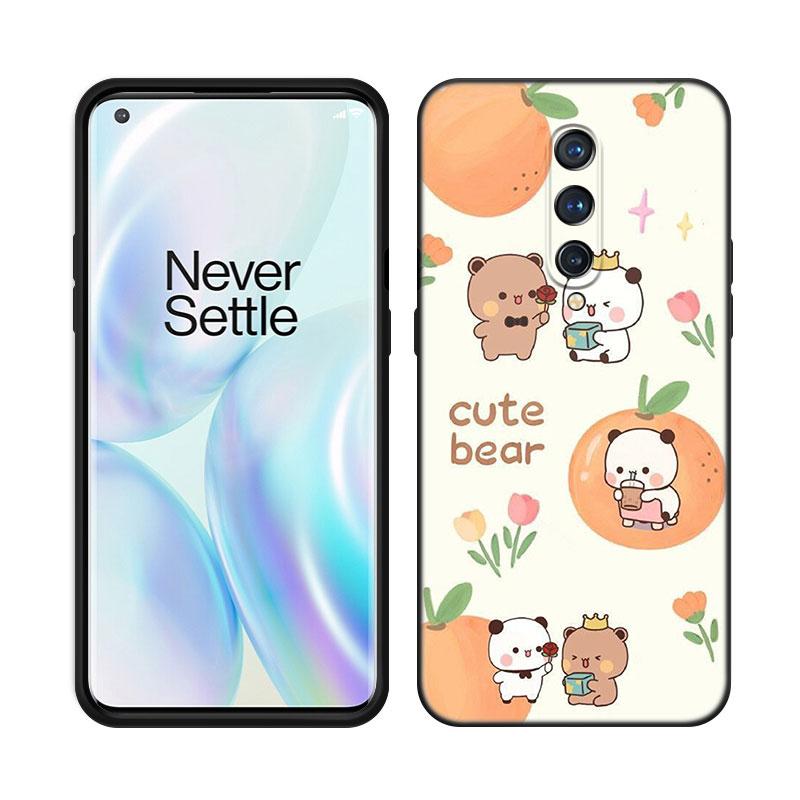 Cute BuBu DuDu Black Silicone Phone Case For OnePlus 9 10 11 12 ACE 2V Pro 9RT 10T 10R Nord CE 2 3 Lite N10 N20 N30 5G