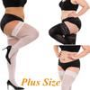 Plus Size Lace Thigh High Stockings Sheer Extra Large Size Lace Stockings for Women