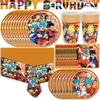 Dragonball z Party Decoration Dragonball Disposable Tableware Tablecloth Cups Birthday Banner Plates Baby Shower Supplies Toys