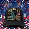 США 250-летие 1776- Вышитая кепка тракера Статуя Свободы Американский флаг Регулируемая бейсболка
