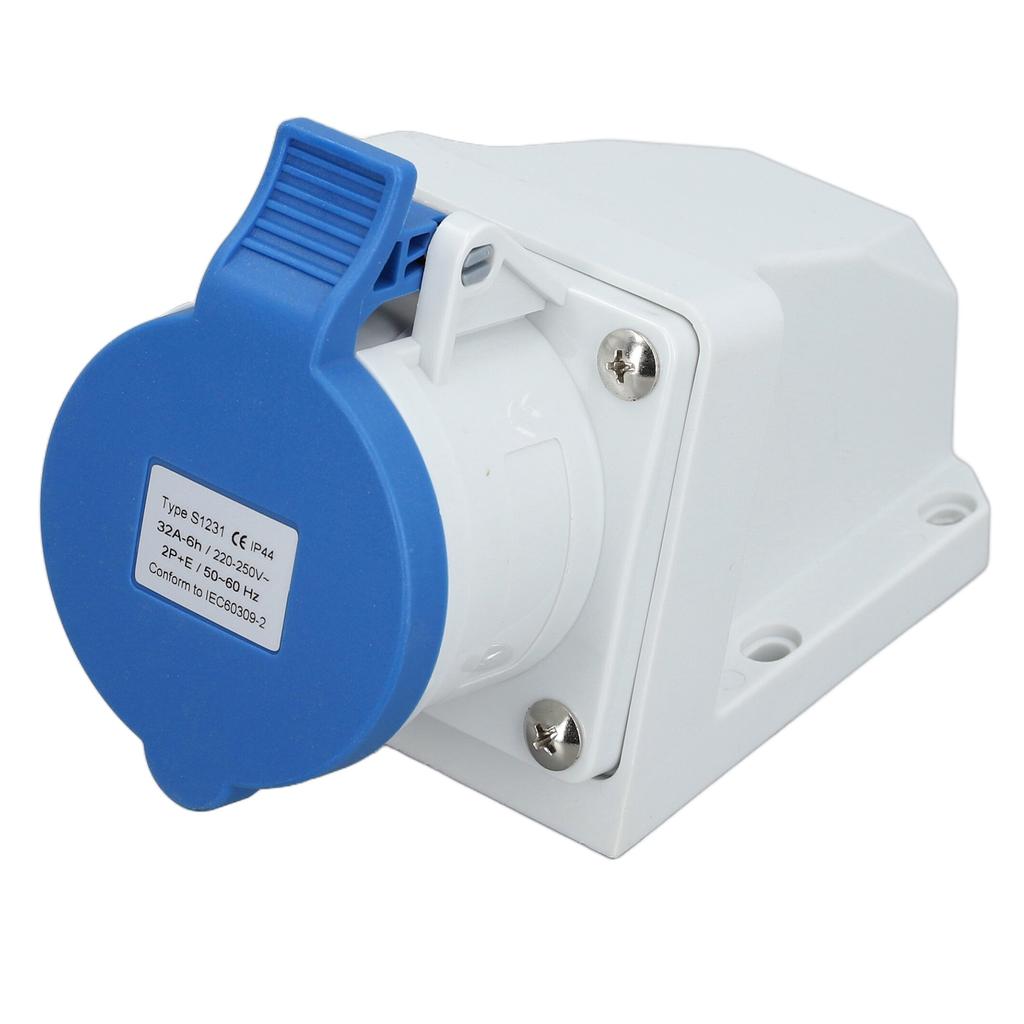 Industrial Connector Electrical 3 Pin 32A 2P+E IP44 Waterproof Dustproof 220‑250V