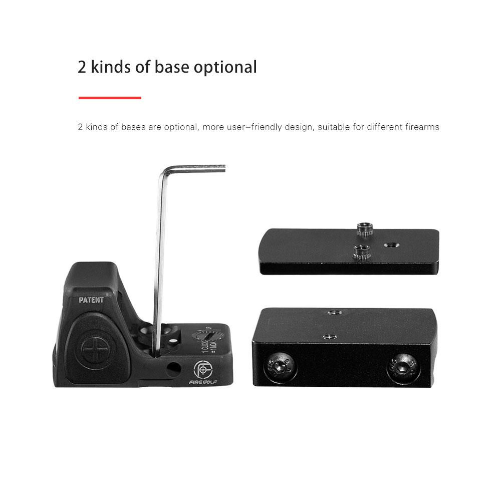 Нейлоновый мини RMR Red Dot 20 мм коллиматорный прицел Glock / винтовочный коллиматорный прицел подходит для 20 мм направляющей для страйкбола / охотничьей винтовки