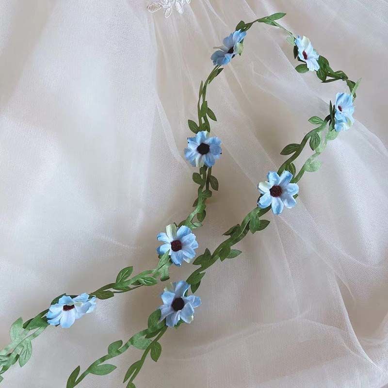 Новая супер фея с имитацией цветка, заплетенная в косу повязка для волос, милая и реалистичная, украшение для волос из хвоща, гирлянда на голову, женская