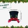 Christmas Tree Topper Hat Top Decoration Desk Ornament with Bow for Anniversary Bar