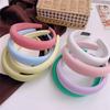 Korean Hair Band Solid Color Sweet Sponge Headband Thickening and Heightening Headband Fashion Hairband Hair Accessories