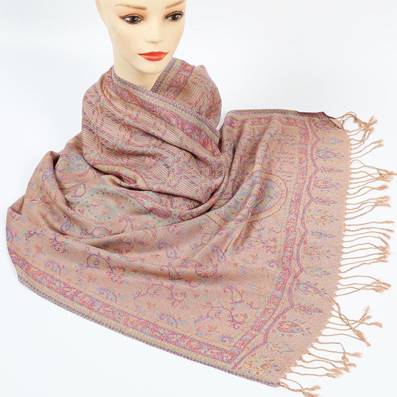 Autumn and Winter Retro Cape Shawl Bohemian Light Luxury Long Scarf Women's Scarf Accessories