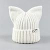 Winter Cat Ear Knit Beanie for Women, Fashion Korean Style Slouchy Hat with Large Size, Warm and Cute for Cold Weather less