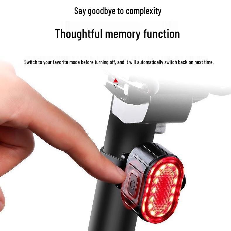 USB Rechargeable High Brightness Bicycle Front & Rear Lights for Night Riding
