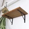 Set of 2 Iron Shelf Brackets - Simple and Natural