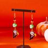 Funny Cute Acrylic Pumpkin Crystal Earrings for Women Girls Gothic Polymer Clay Ghost Drop Earring Halloween Theme Party Jewelry