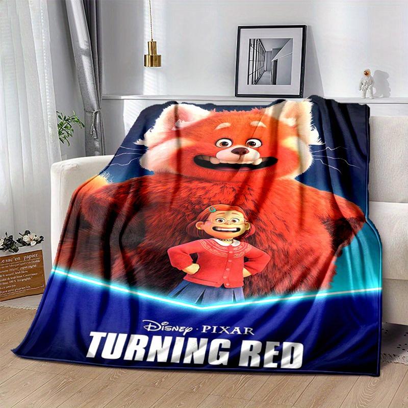 1pc, Disney Turning Red Red Panda with Girl Perfect for Home Decor, Couch Blanket, Outdoor Blanket, Gift, Flannel Throw