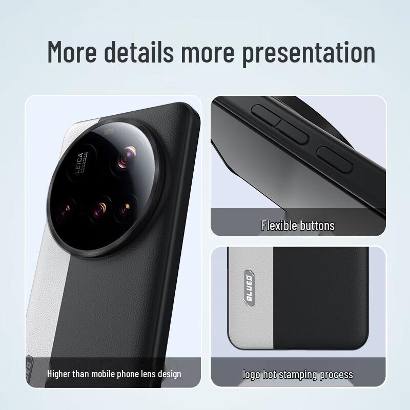 Магнитный чехол из веганской кожи для телефона Xiaomi 15 Ultra