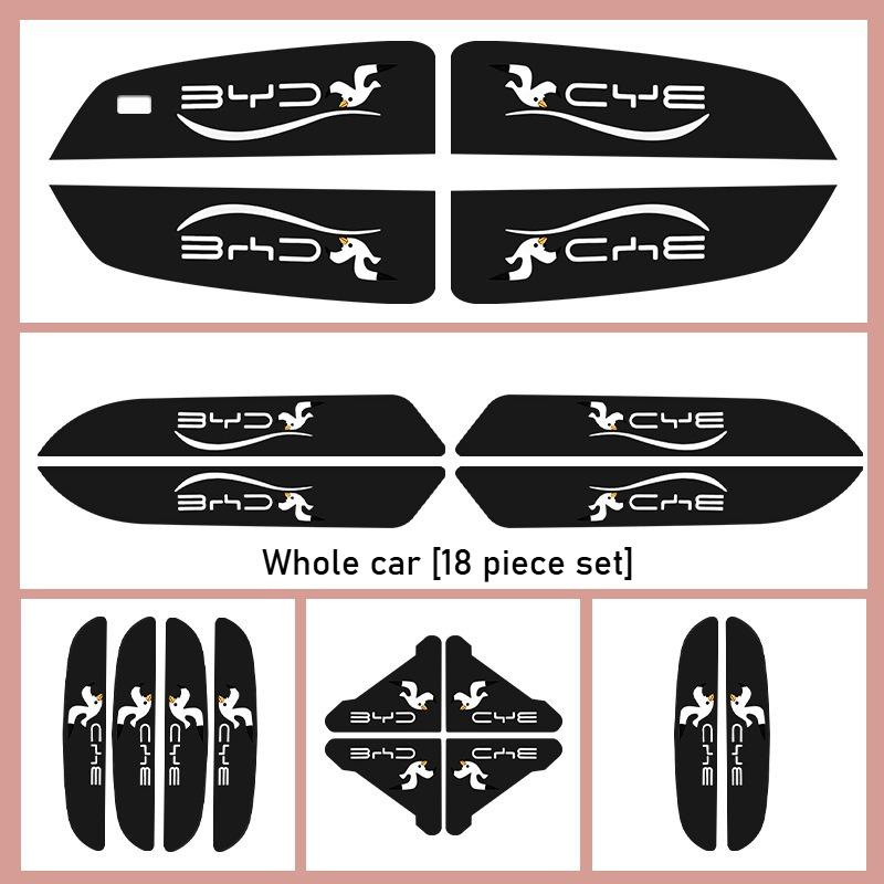 AQ3 For BYD Seagull Car Door Anti-collision Strip Set Series Anti Scratch Sticker for Door Handle PVC Non-slip Modification Parts