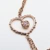 Used Samantha Tiara bracelet Double Silver/Rhinestone 2.3g Pink gold heart