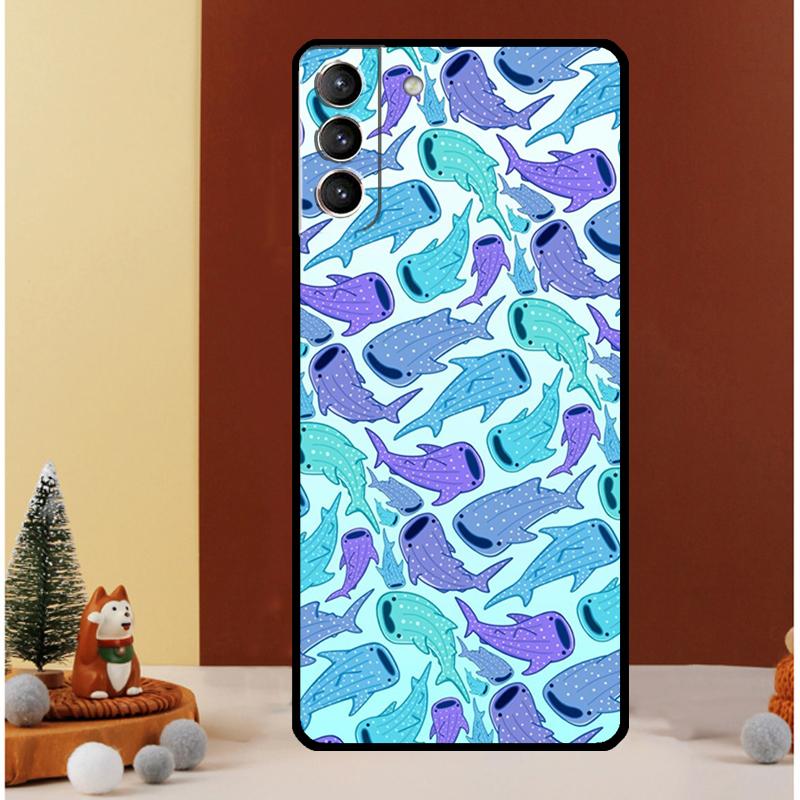 Чехол Кит-акула для Samsung Galaxy S23 Ultra S24 S22 Note 20 Ultra 10 Plus S8 S9 S10 S20 S21 FE