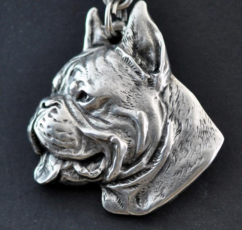 Boxer, German Boxer I - Dog necklace in gift box, silver-plated locket for dog fan, striking pendant by Art-Dog brand