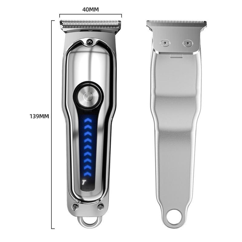Silver Stainless Steel Hair Clipper For Profressional Barbers & Personal Self-Cutting Trims All Types Of Hair, Beard, Mustache