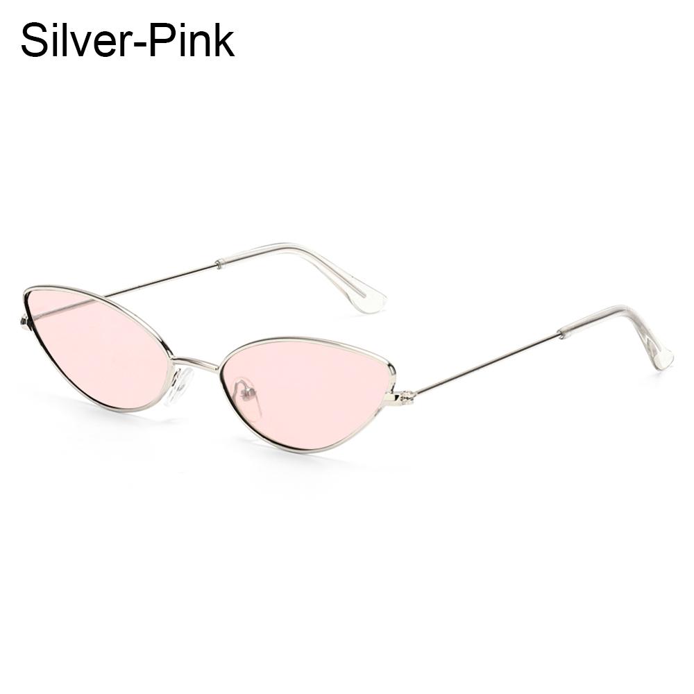 Classic Cat Eye Alloy Sunglasses Woman Brand Designer Small Frame Sun Glasses Female Vintage Metal Triangle Oculos Feminino