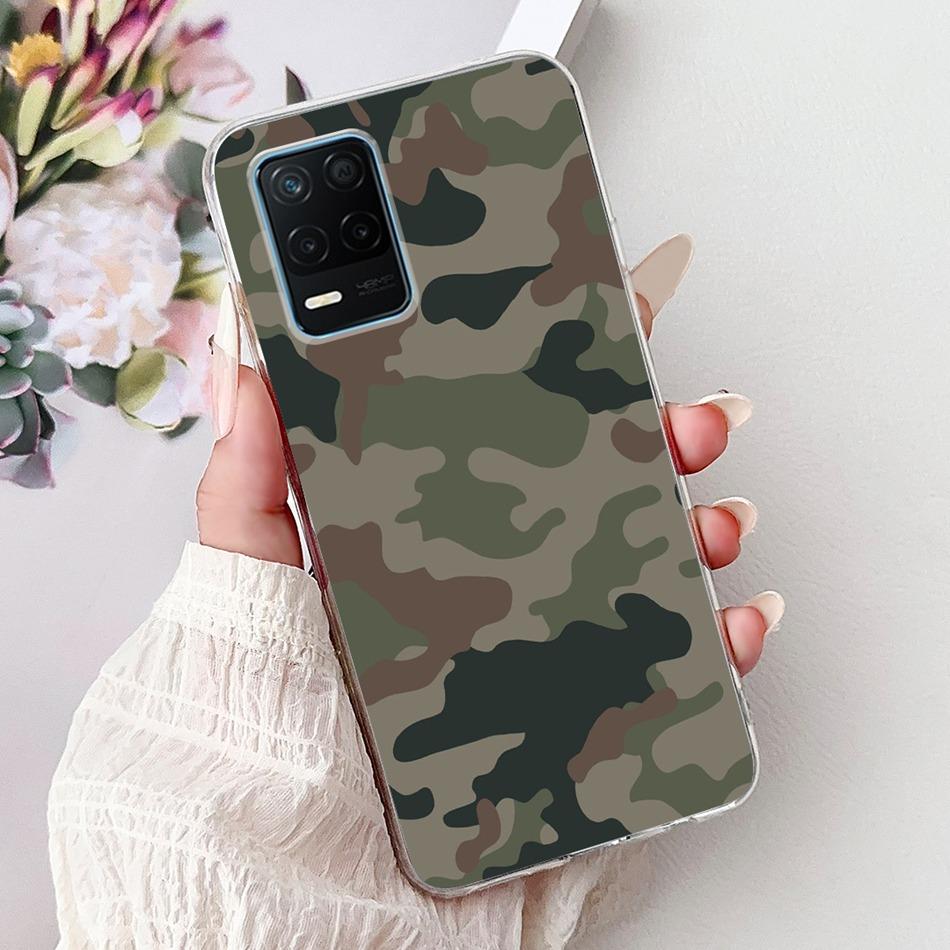 Чехол для телефона Realme 8 5G RMX3241 Realme8 5G Элегантный Цветочный Кот Печать Мягкий Силикон Прозрачный ТПУ Чехлы