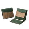 REAL Standard Wallet Bifold Wallet Genuine Leather Natural Wood Wood Leather Made In Japan Green [VARCO WOOD] Men's Women's