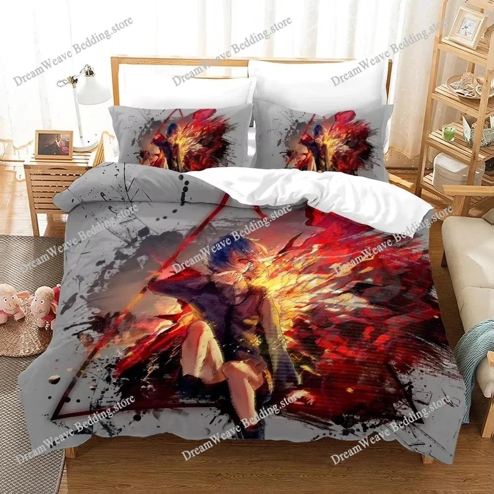 3D Printed Anime Tokyo Ghoul Bedding Set Boys Girls Twin Queen Size Duvet Cover Pillowcase Bed Kids Adult Home Textileextile963
