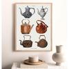 Modern Retro Kitchen Teapot Art Minimalist Illustrations Posters Prints Canvas Painting Wall Art Picture Living Room Home Decor