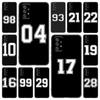 Black Number Phone Case For Samsung Galaxy A21 A30 A50 A52 S A13 A22 A32 A33 A53 A73 5G A11 A12 A31 A51 A70 A71 A72 Black Cover