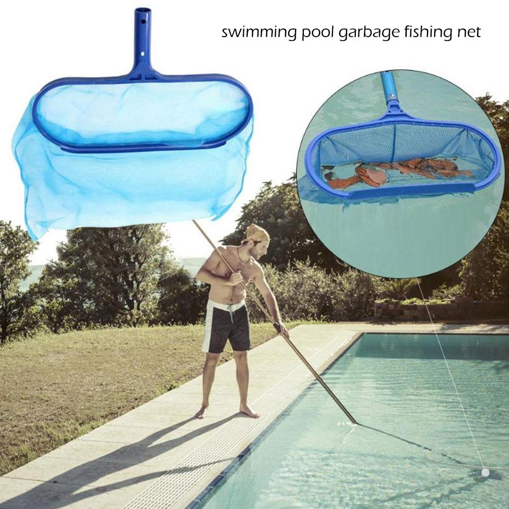 Pool Leaf Skimmer Professional Leaf Rake Deep Bag Handheld Pool Cleaning Tool with Telescopic Pole Rubbish Skimmer Pool Net
