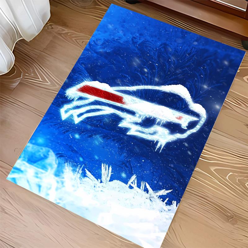 Buffalo Bill LOGO Print Area Rug - Soft, Washable Non-Slip Indoor Mat for Office Chairs, Living Room, Home Office Decorative Rug