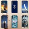 Чехол для телефона 'Парусная лодка' для Samsung Galaxy A13, A21s, A22, A31, A32, A52, A53, A71, A80, A91, Мягкая черная крышка
