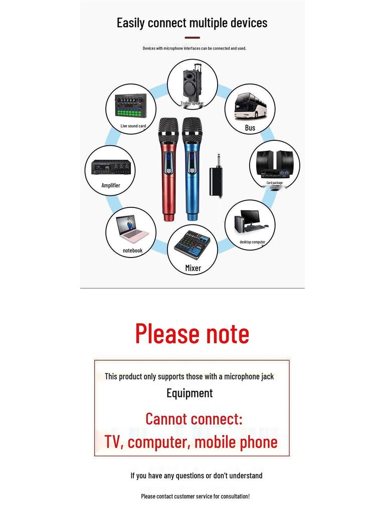 Rechargeable Dual Wireless Handheld Microphone for Outdoor Events and Live Broadcasts