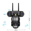 4G 360° Triple-Lens PTZ Camera, High-Def Panoramic Monitoring