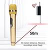 ASHATA Wireless Handheld Microphone 1-to-1 Outdoor Audio TV Karaoke Conference Performance Home KTV Party Gold