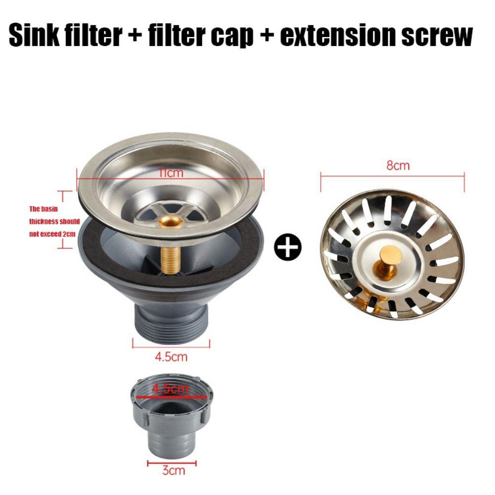 Коррозионная стойкость Фильтр для раковины Аксессуары Простая структура Слив для кухонной раковины Слив для раковины