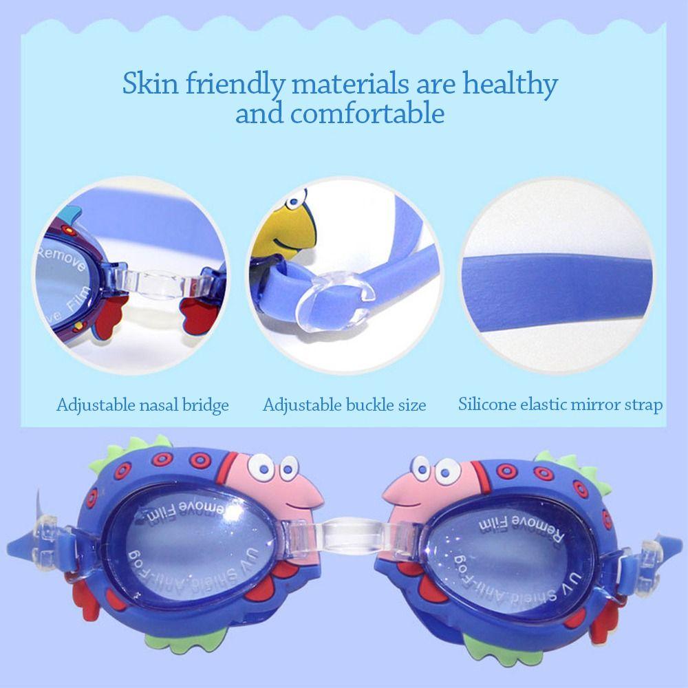 Anti-Fog Swimming Eyewear With Earplugs Eyeglasses Outdoor Kids Swimming Goggles  Children
