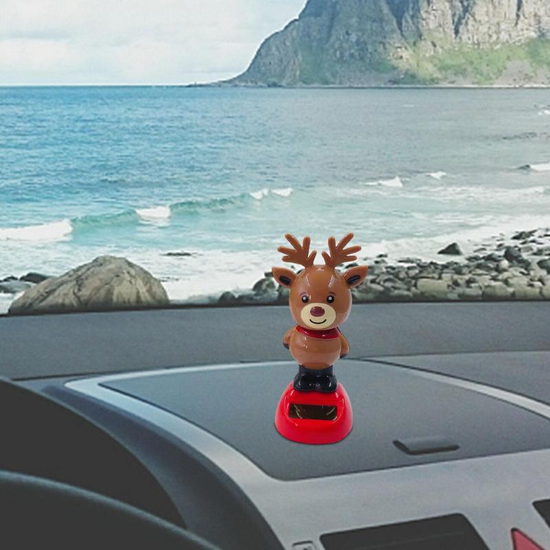 Маленький Санта-Клаус Рождественская серия украшений Рождественская солнечная танцующая фигурка Украшения для приборной панели автомобиля Аксессуары для салона автомобиля