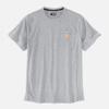 carhartt 104616  Force Pocket Short Sleeve Tee Heather Gray 93671 93671