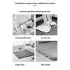 10PCS Patchwork Carpet Self-absorbing Non-adhesive Floor Rug Flocked Polyester Kitchen Bathroom Hotel Office Solid Colour Mat Non-slip