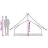 Family Tent with Grey and Orange Roof 315 x 286 x 200 cm