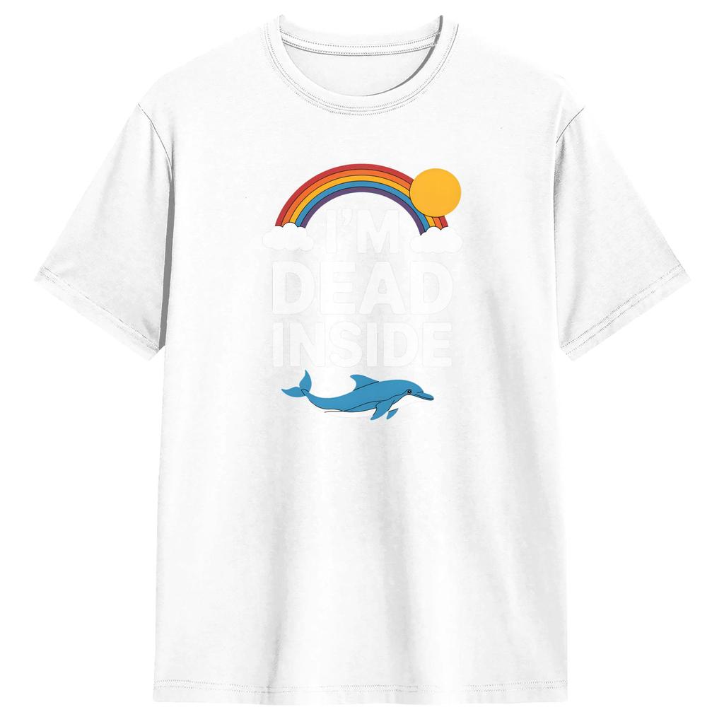 IM Dead Inside TShirts for Unisex Humorous Pure Cotton Tees Crew Neck Short Sleeve T Shirt Plus Size Clothing