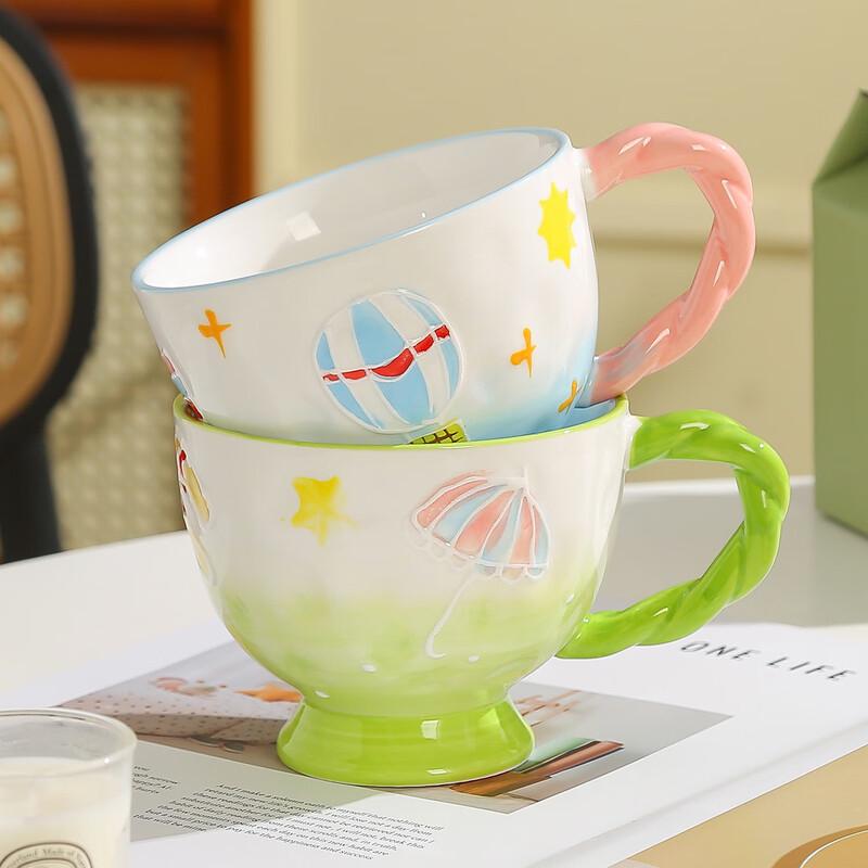 Jingmingli Hand-Painted Cartoon Ceramic Milk Coffee Mug