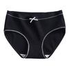 Women Panties Thread Bow Decor Mid Waist Elastic Cotton Underpants Seamless Max