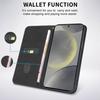 Coque pour Samsung Galaxy S25 Edge - BOOLING - Synthécuir Antichoc Noir - 2 Verres Trempés