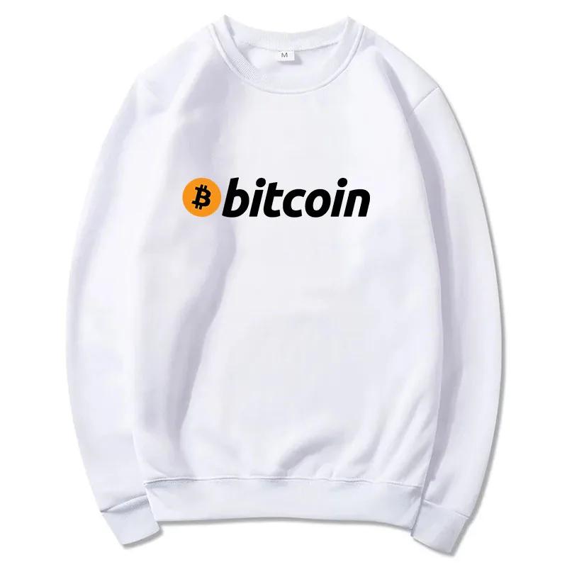 New Unisex ONeck Sweatshirt Comfortable Unisex Bitcoin Printed Printed Hoodie Fashion Unisexs Pullover Street Trendy Unisexs Clothing